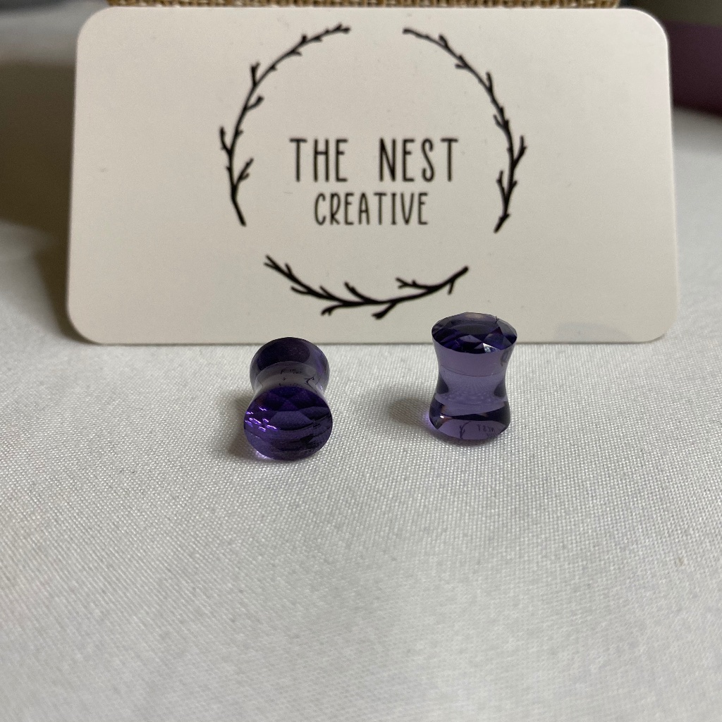 Purple Gem Flared Plugs 0